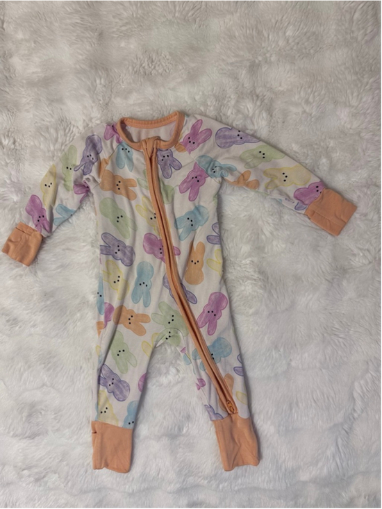 River Babe Threads Other - River Babe Threads Bamboo Bunny Zipper Sleeper Pajamas 3–6 Months Easter Spring